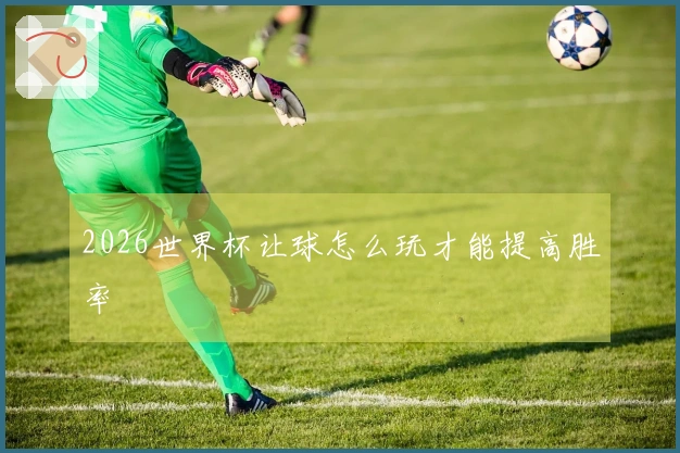 2026世界杯让球怎么玩才能提高胜率